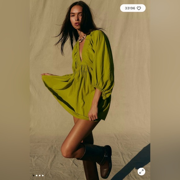 FP Movement by Free People Lime Green Mini Dress - Picture 1 of 6